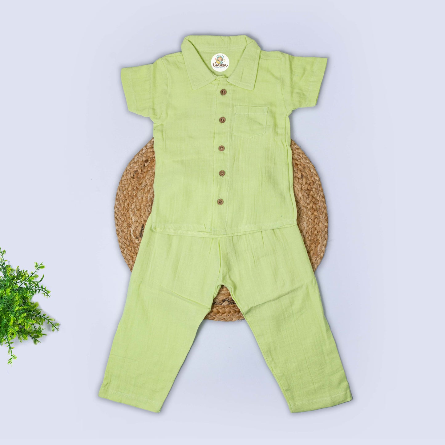 Muslin Shirt & Pant Set (6-9 months)