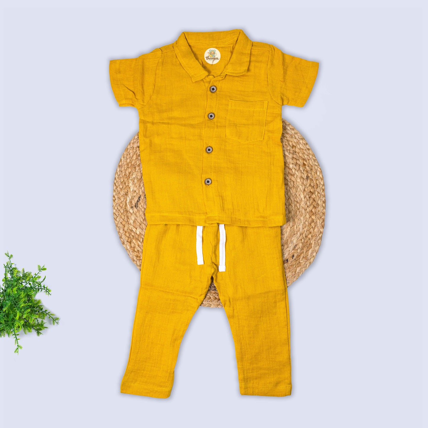 Muslin Shirt & Pant Set (6-9 months)