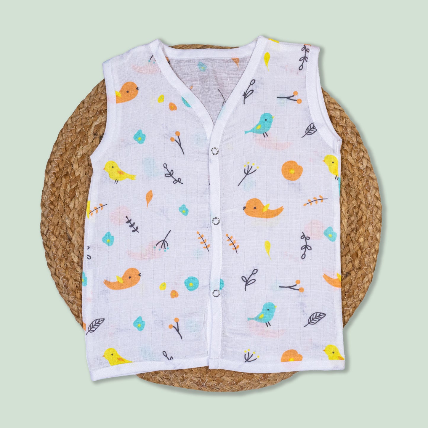 Bird Cotton Muslin Jabla (9-12 months)