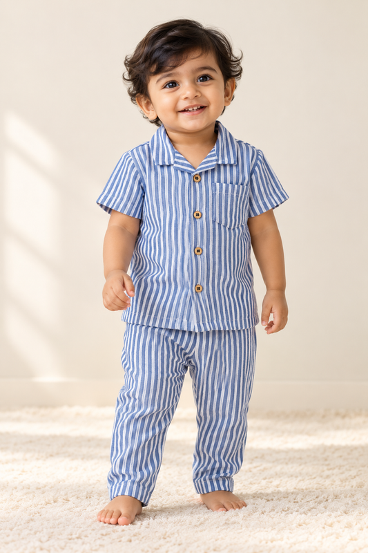 Unisex Muslin Shirt & Full Pant Co-Ord Set