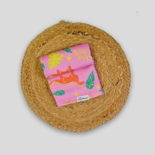 Blush Pink Dino Bamboo Bath Towel for Kids – Ultra Soft, 3X Absorbent, Antibacterial (60x120 cm)