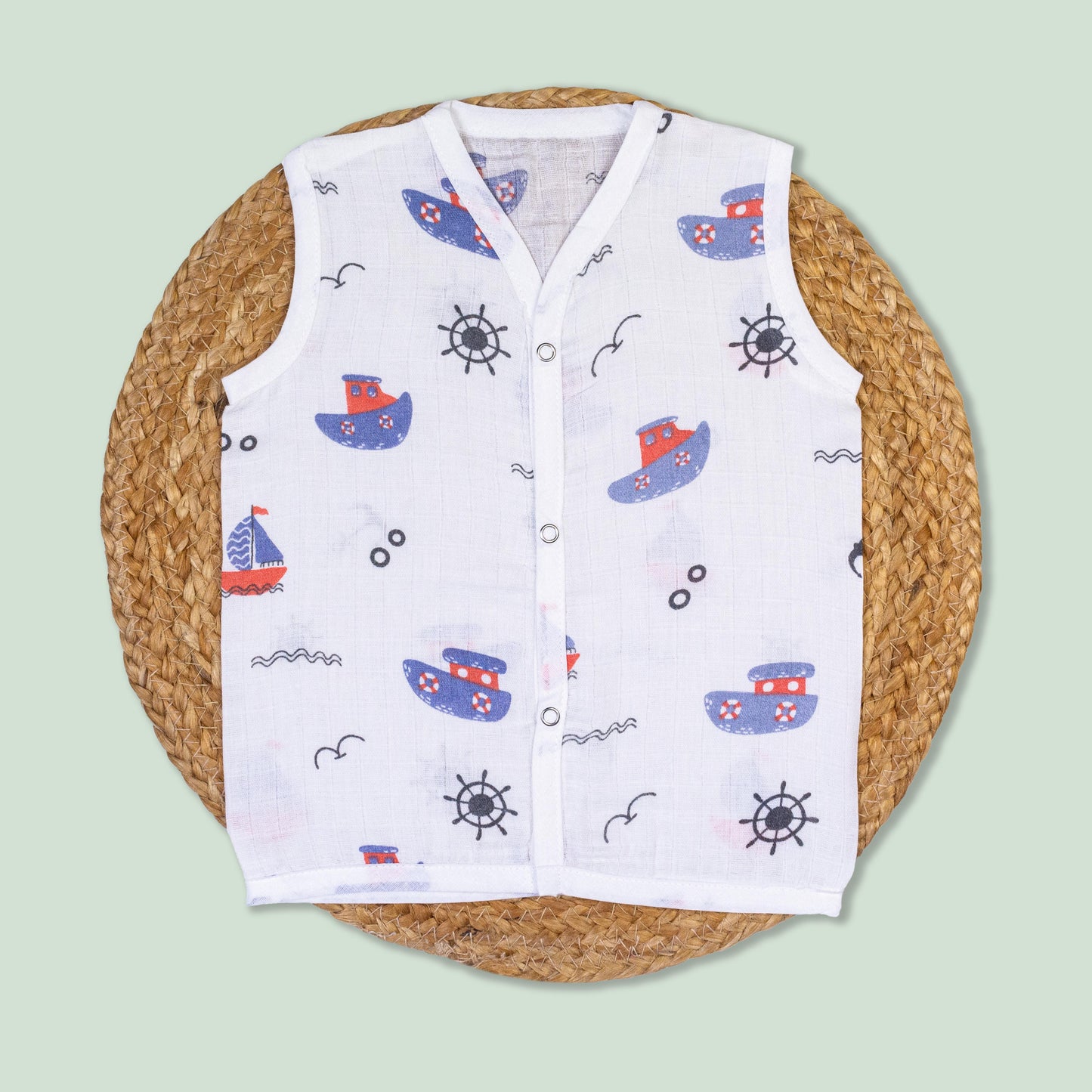 Boat Cotton Muslin Jabla (9-12 months)