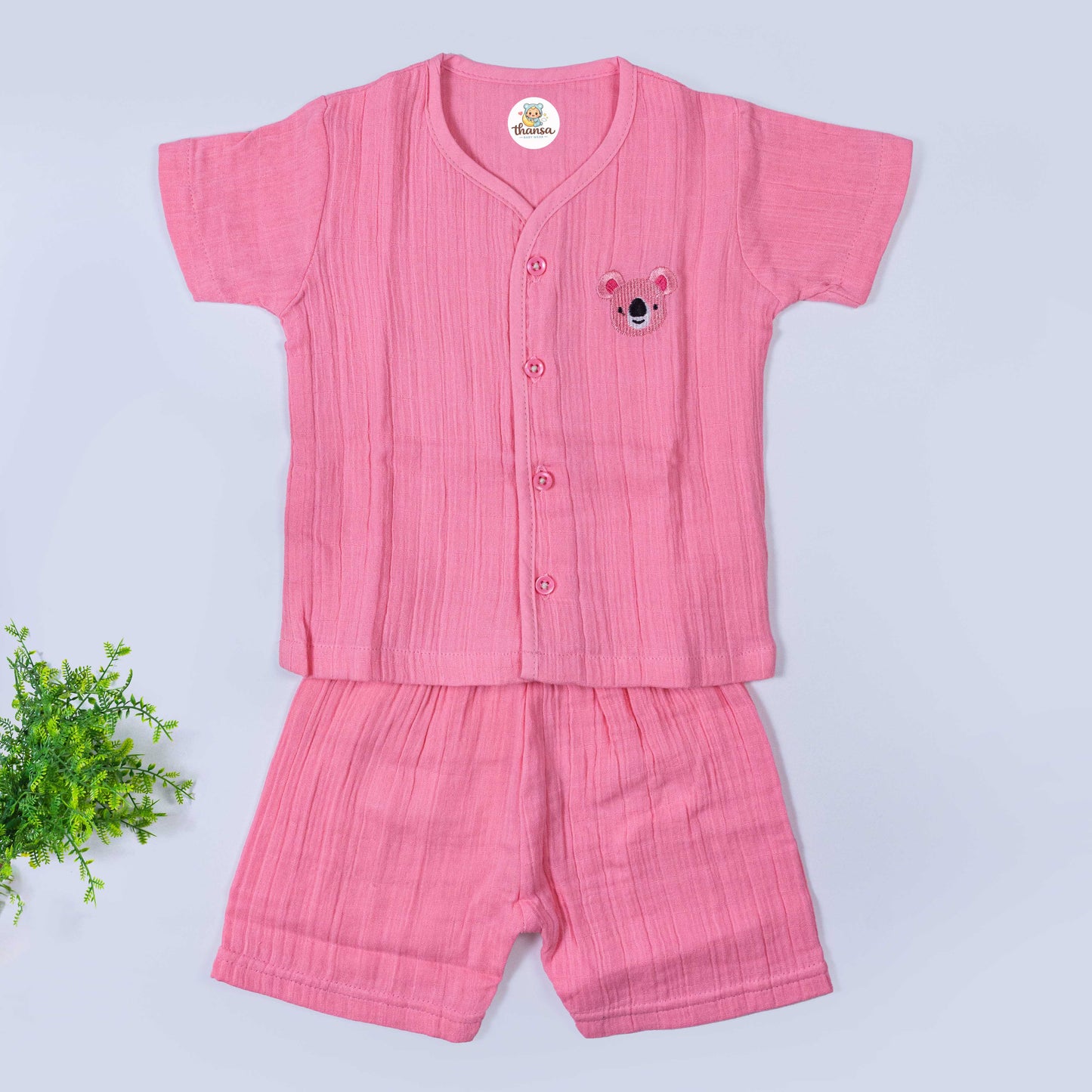 Crinkled Muslin Co Ord Set (9-12 months)