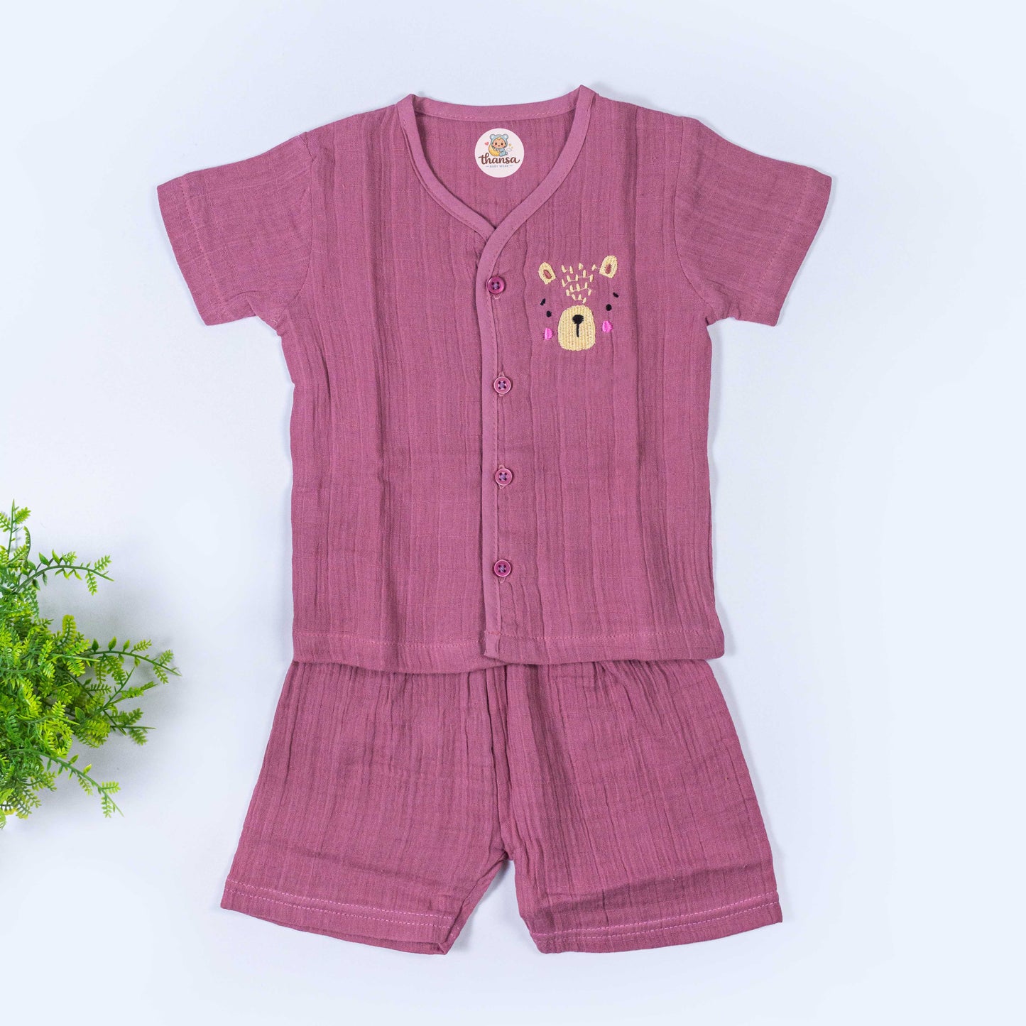 Crinkled Muslin Co Ord Set (6-9 months)