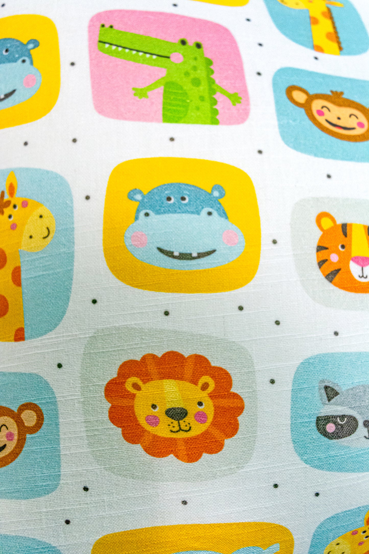 Little Jungle Friends Printed Cushion Cover for kids & Babies Room