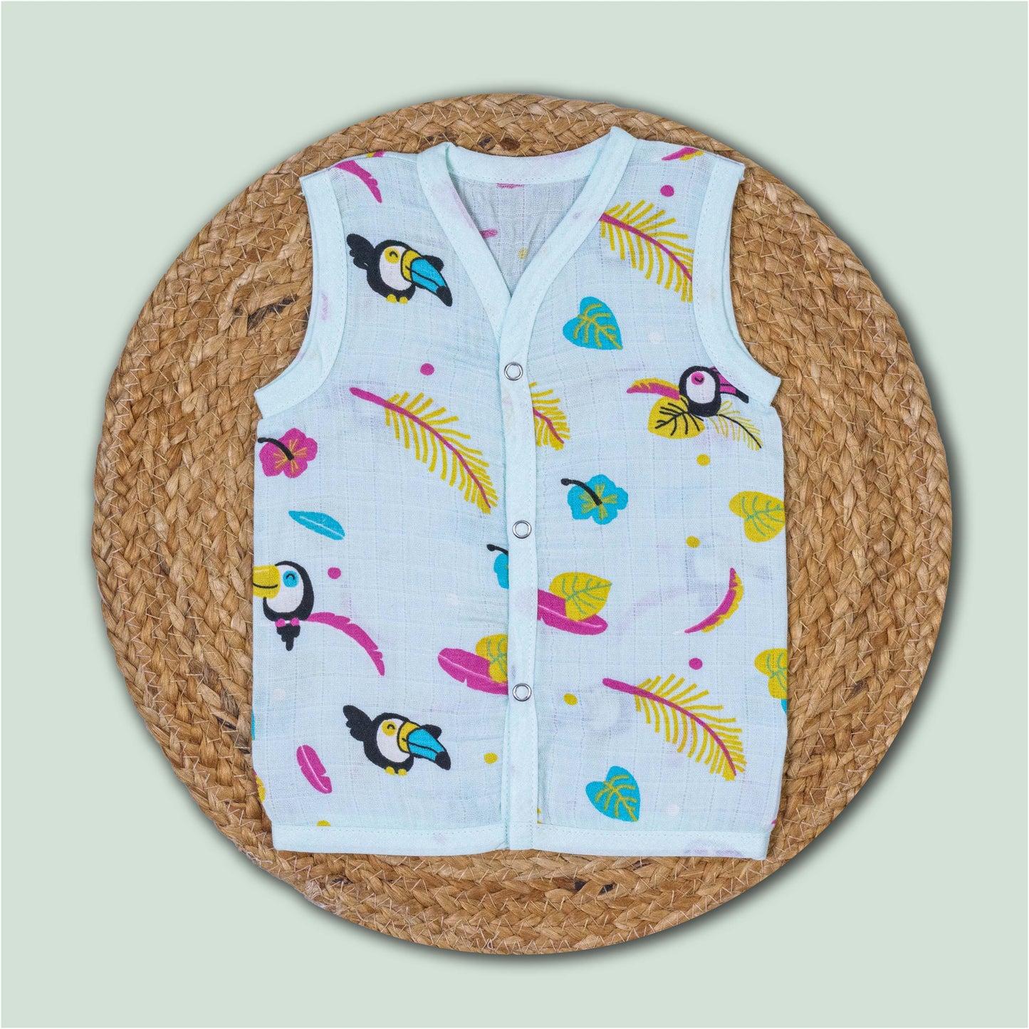 Hornbill Cotton Muslin Jabla (3-6 months)