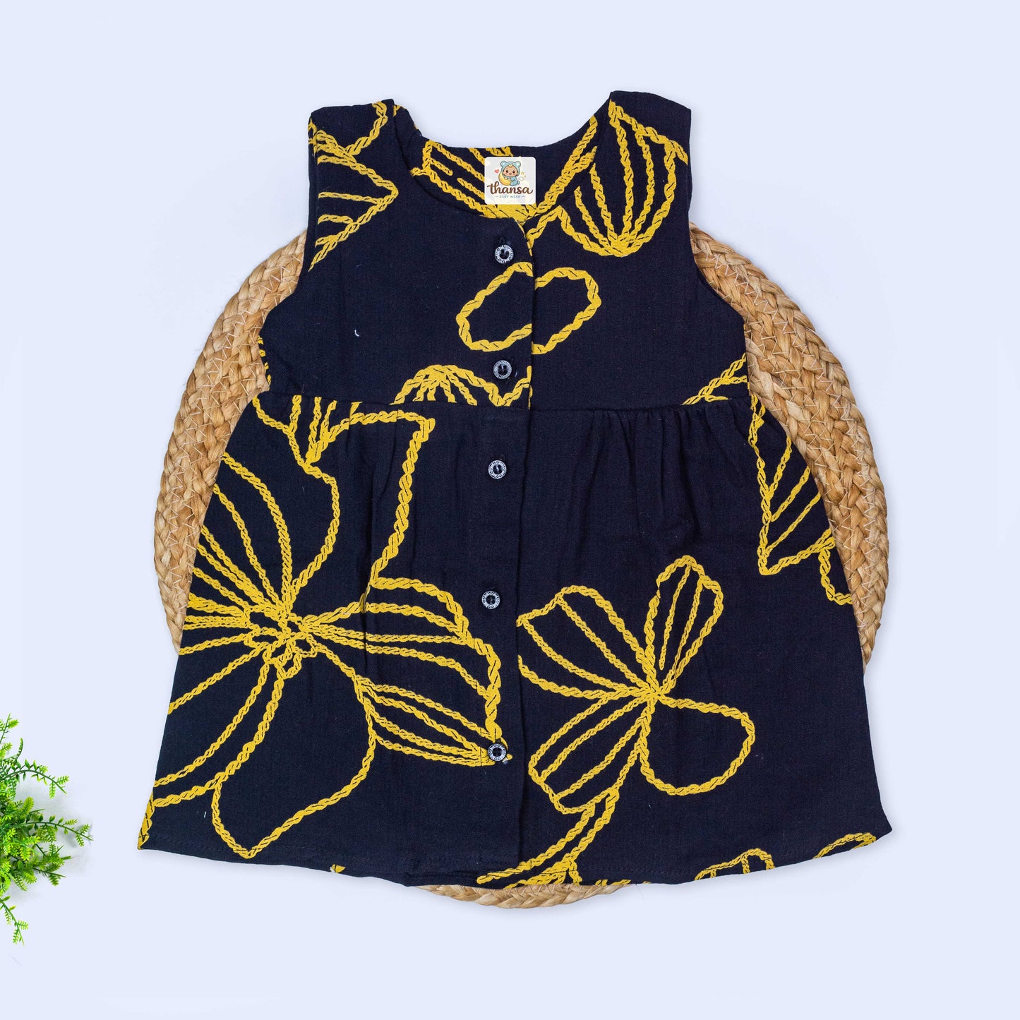 Muslin Sleeveless Frock (9-12 months)