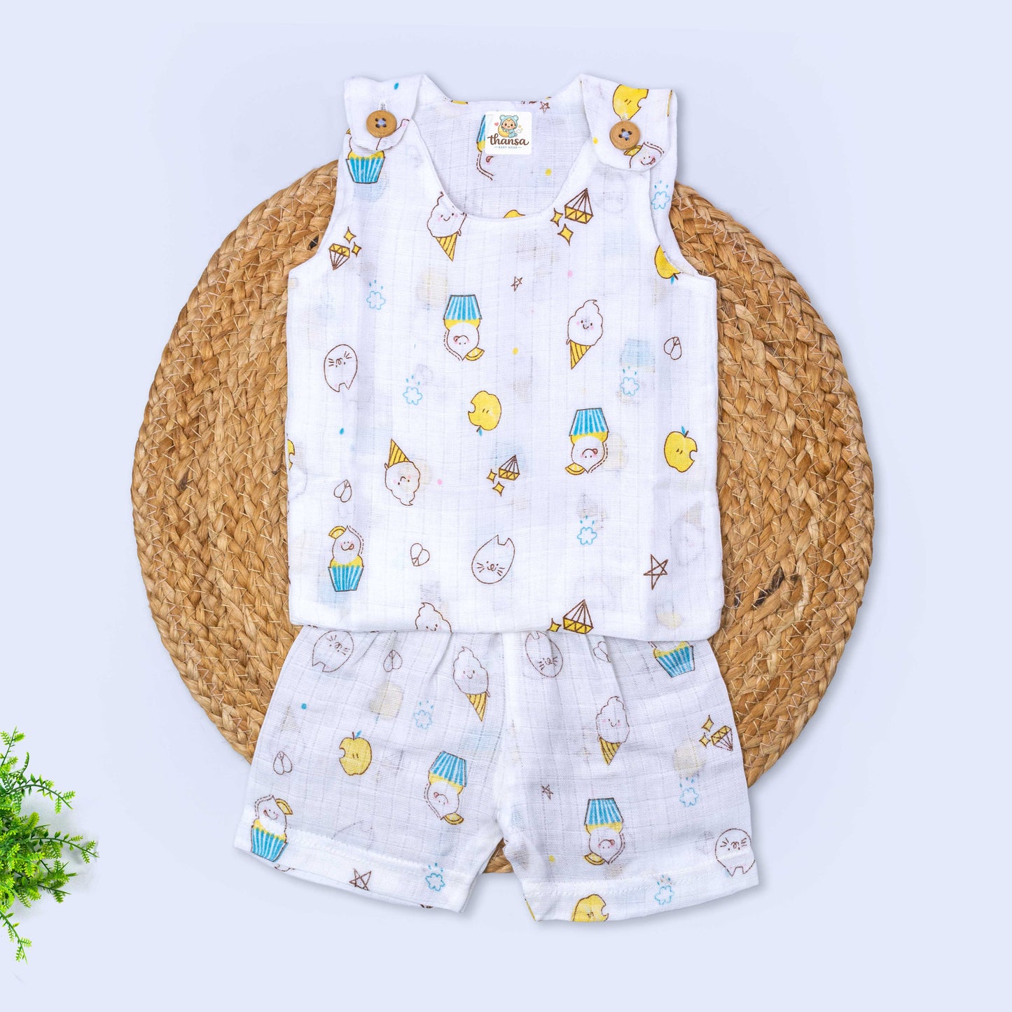 Muslin Co-Ord Set - Double Layer (3-6 months)