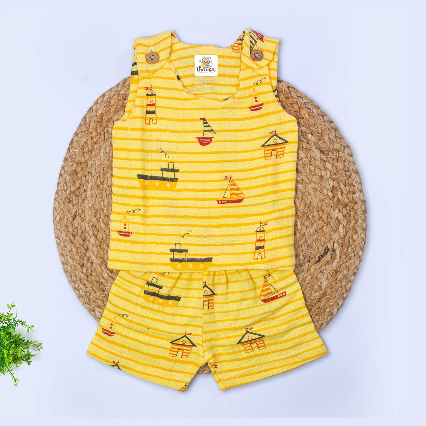 Muslin Co-Ord Set - Double Layer (0-3 months)