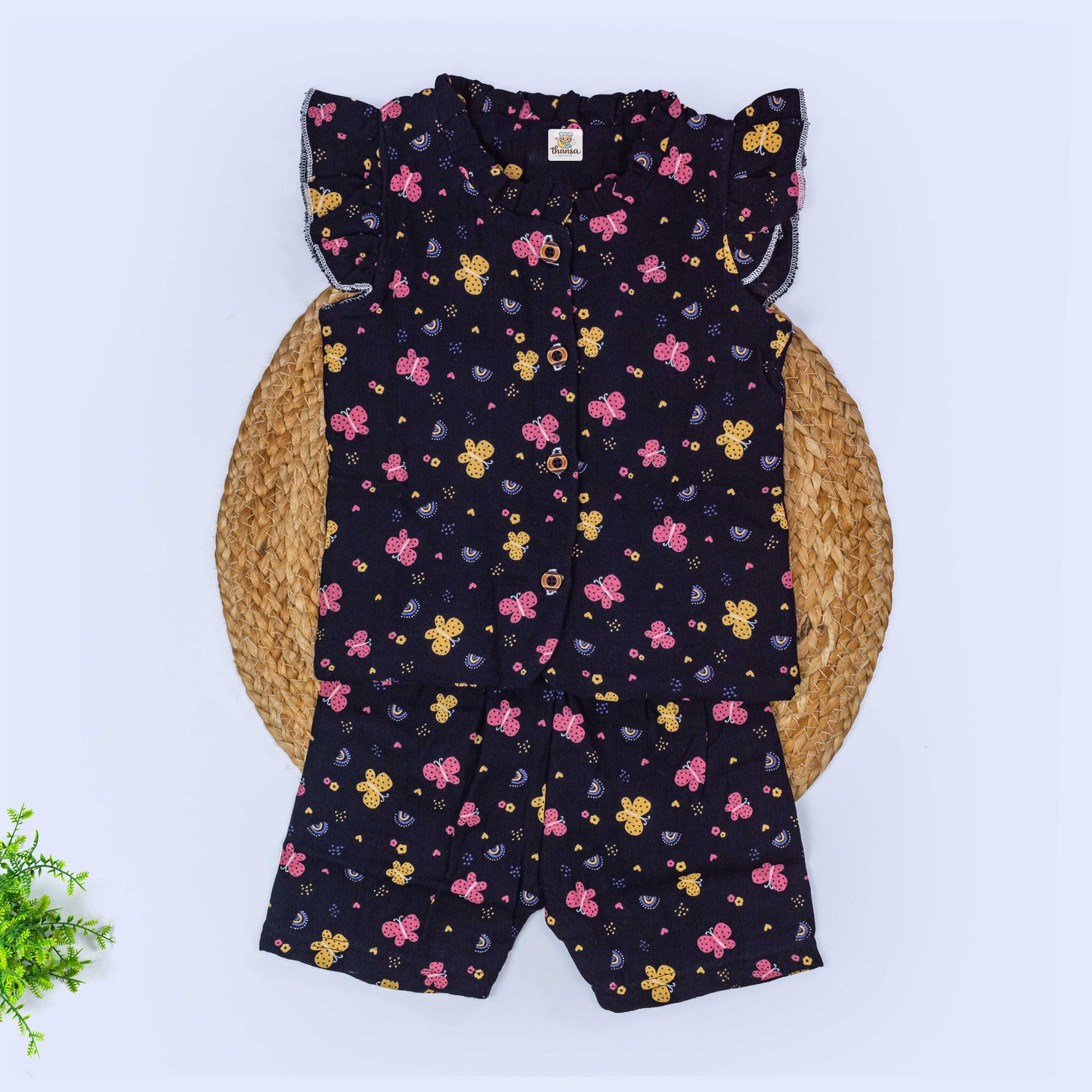 Girls Muslin Co-Ord Set (3-6 months)