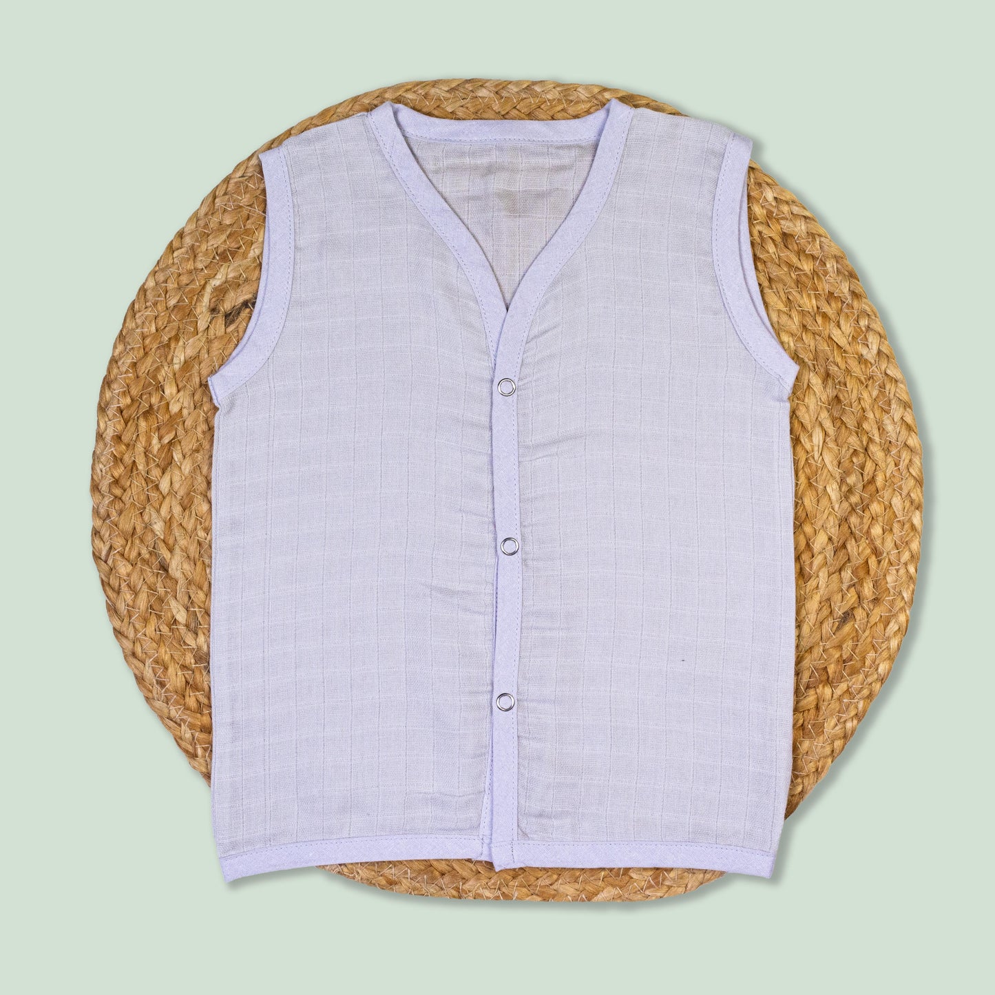 Grey Cotton Muslin Jabla (6-9 months)