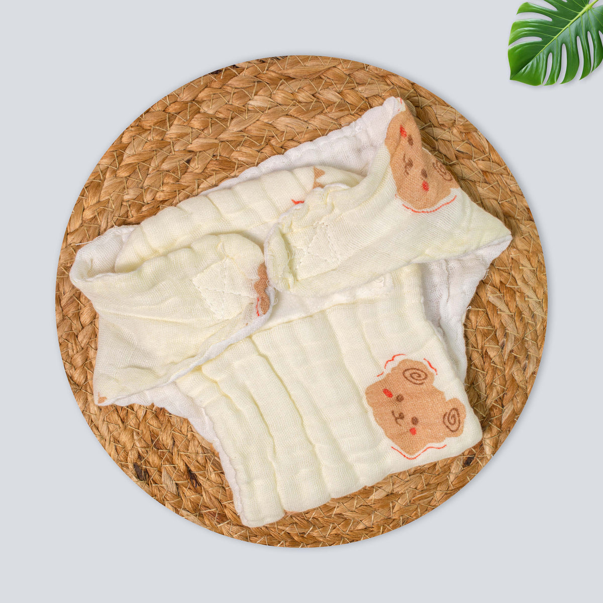 Printed Muslin Baby Nappy with Velcro – Soft & Breathable