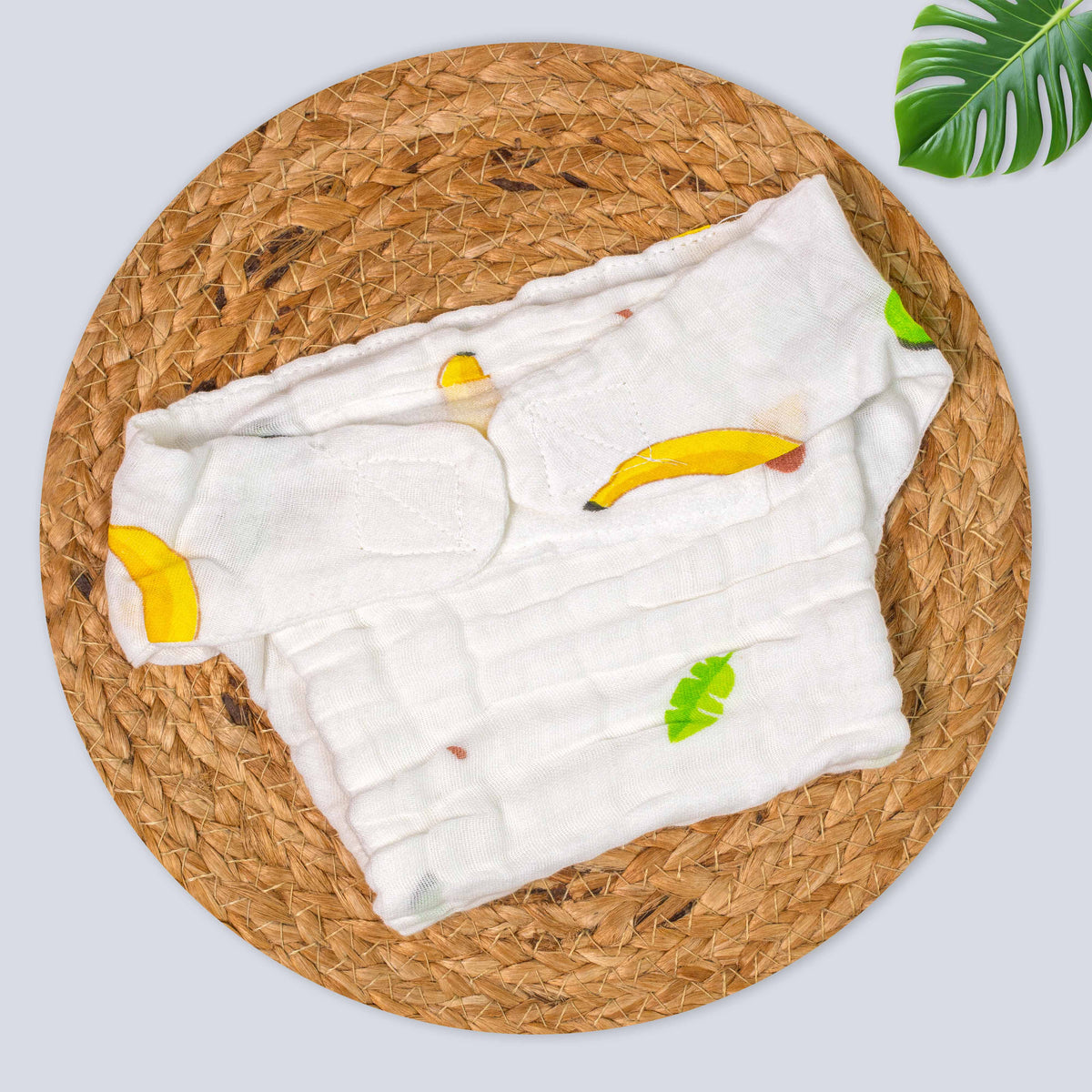 Muslin Baby Nappy with Velcro – Soft & Breathable