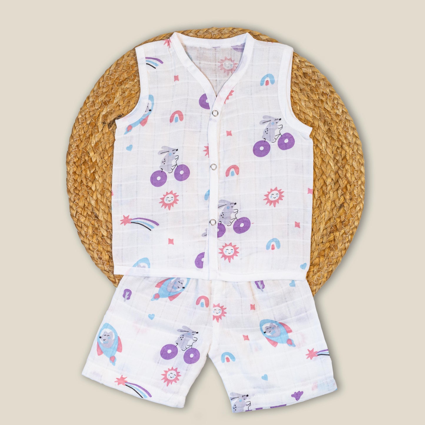 Rocket Organic Muslin Co-Ord Set (3-6 months)