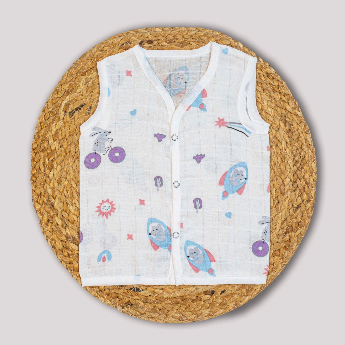 Rocket Organic Cotton Muslin Jabla (0-3 months)