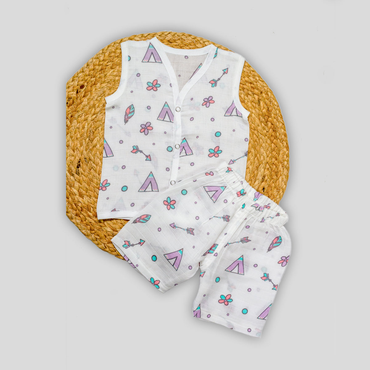 Organic Cotton Co-Ord Set Sleeveless (0-3 months)