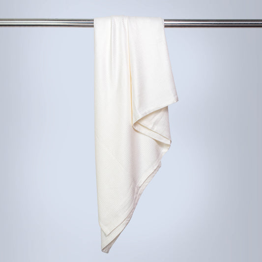 White Waffle Bamboo Bath Towel