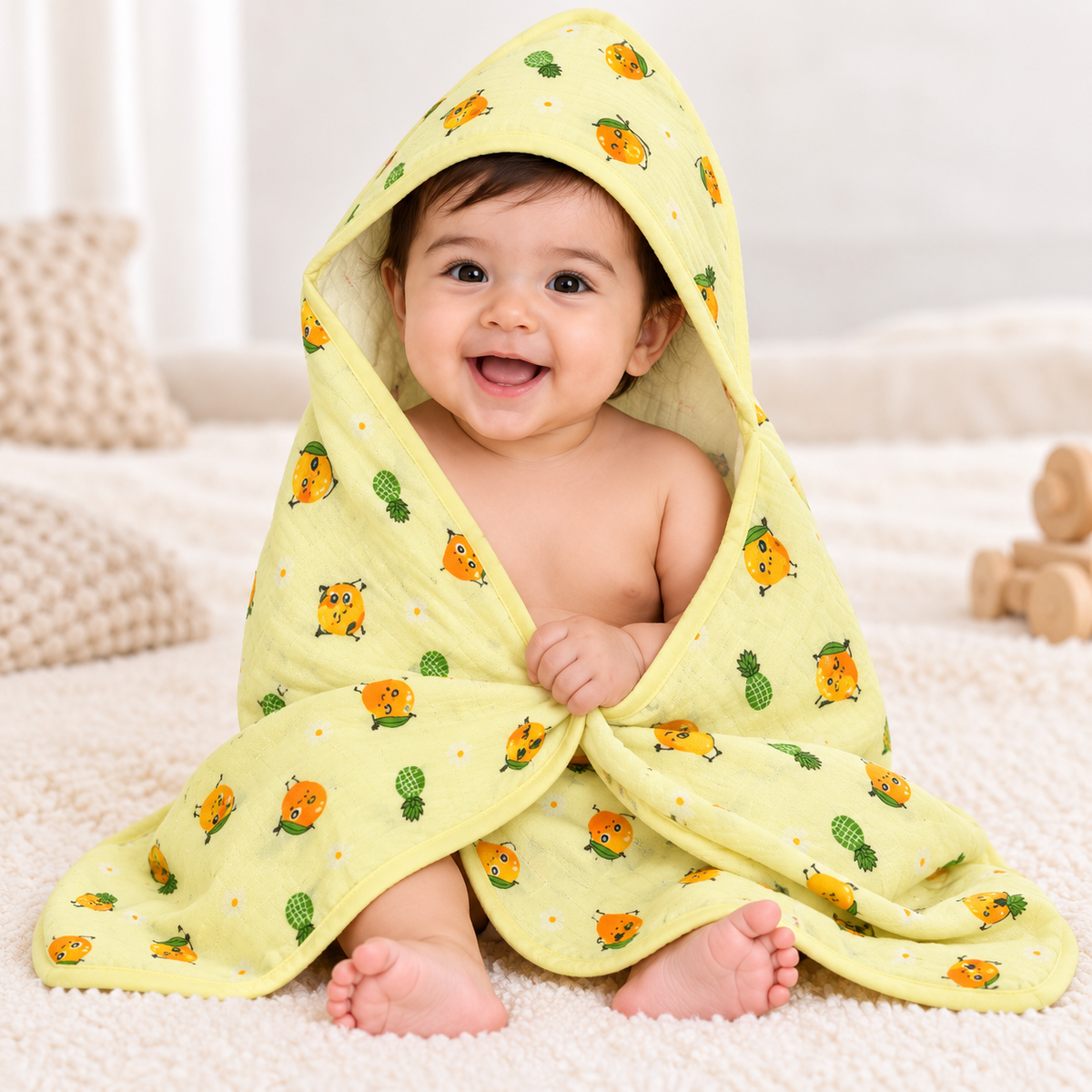 Muslin Baby Hooded Cap Towel