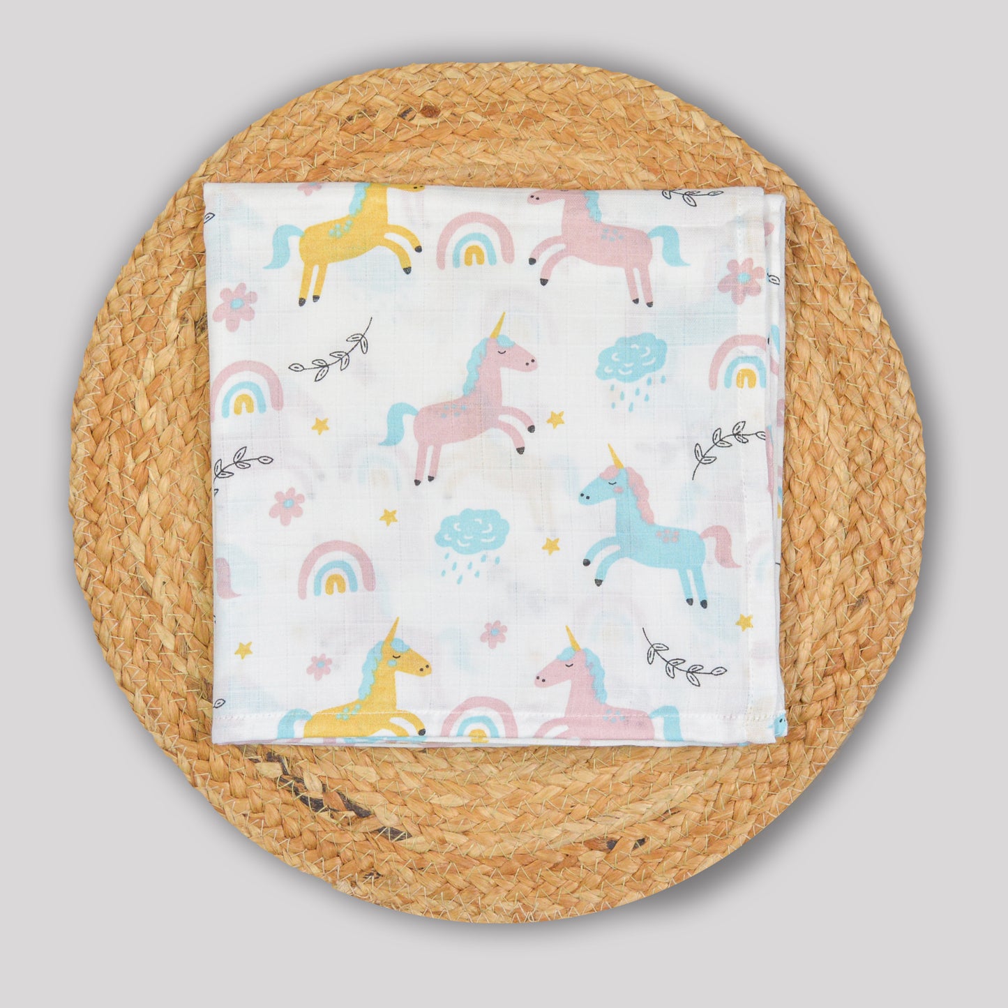 Unicorn Cotton muslin Swaddle (100x100cm)