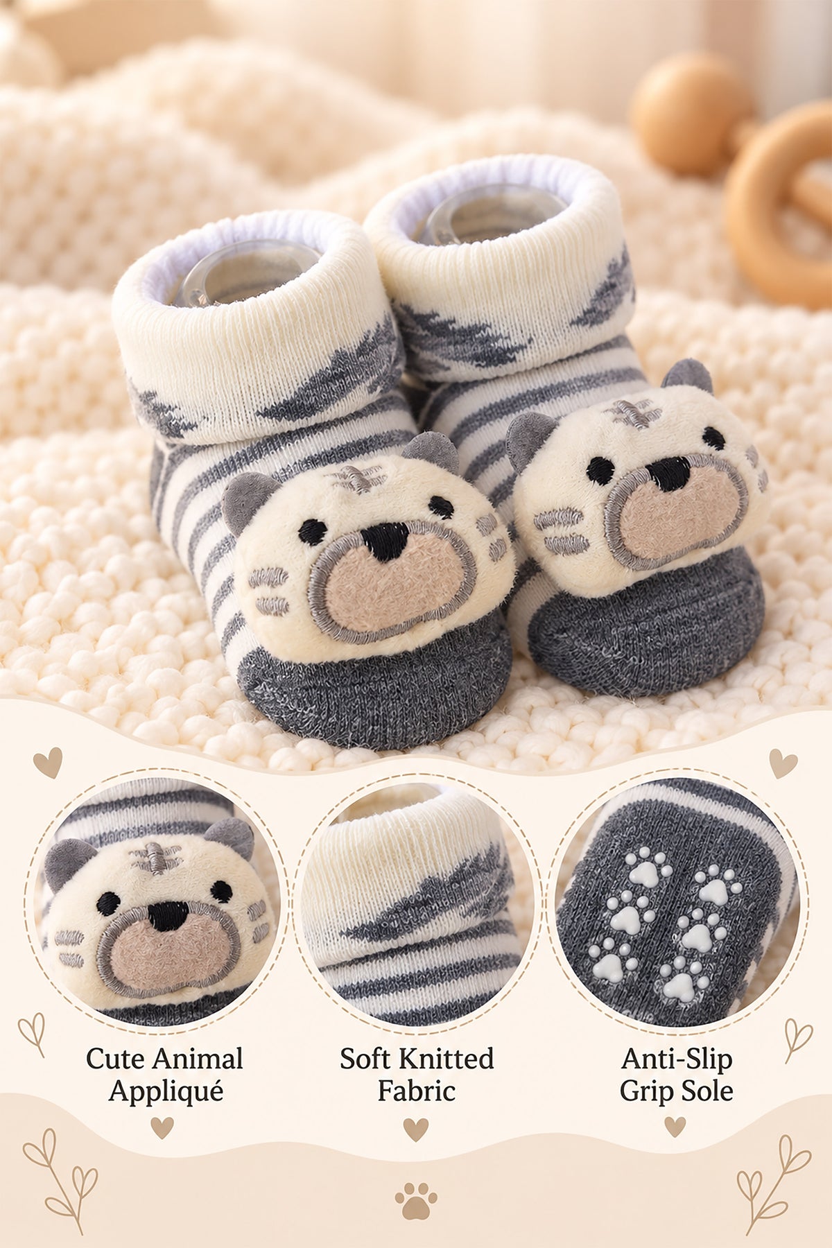 Baby Soft Knitted Socks Booties