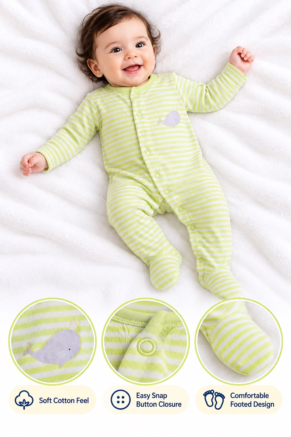 Footed Baby Sleepsuit