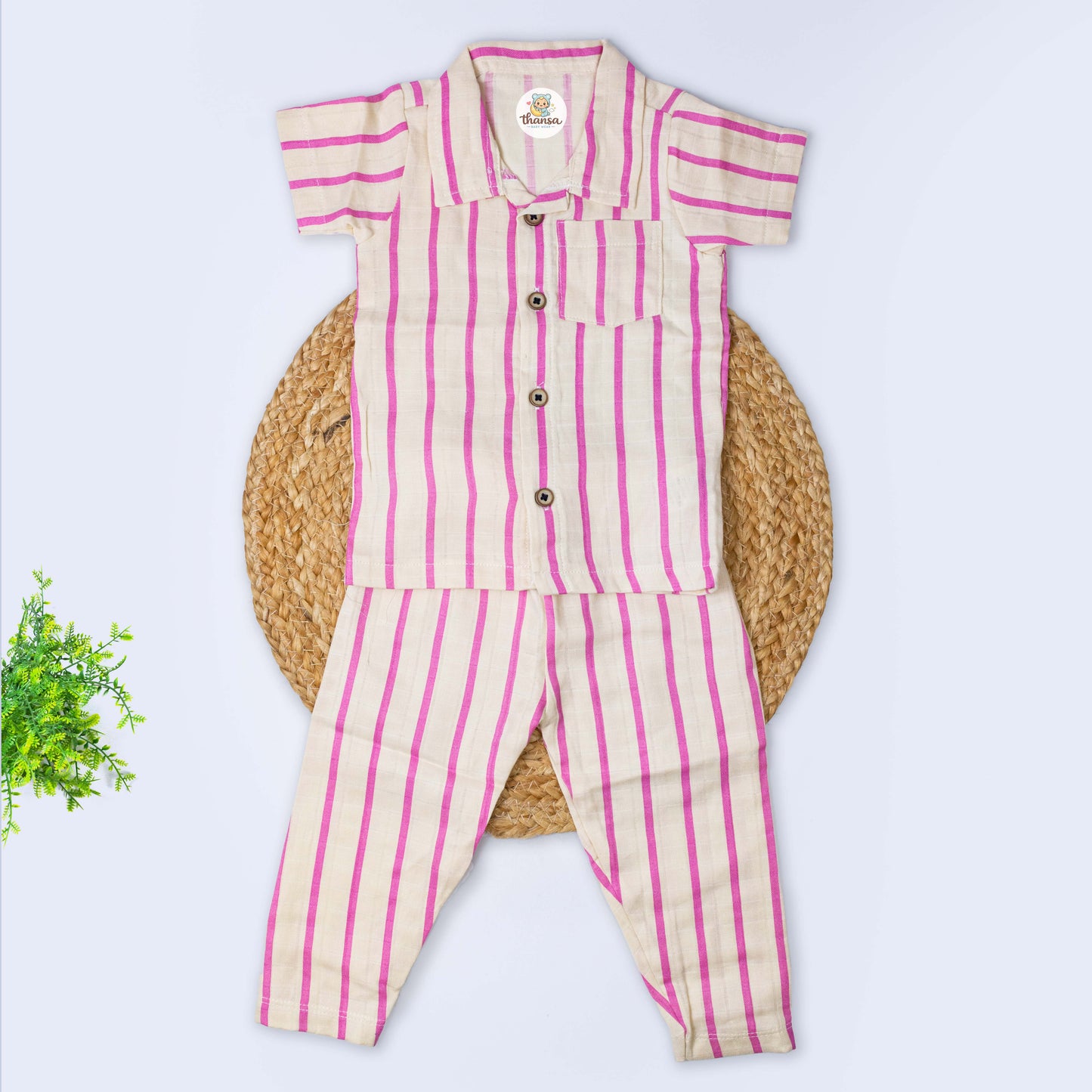 Muslin Shirt & Pant Set (9-12 months)