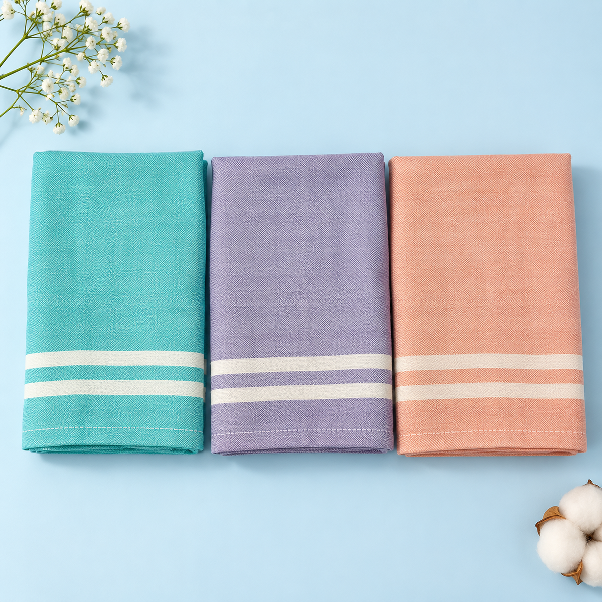 Bamboo Hand Towels Combo (Pack of 3)