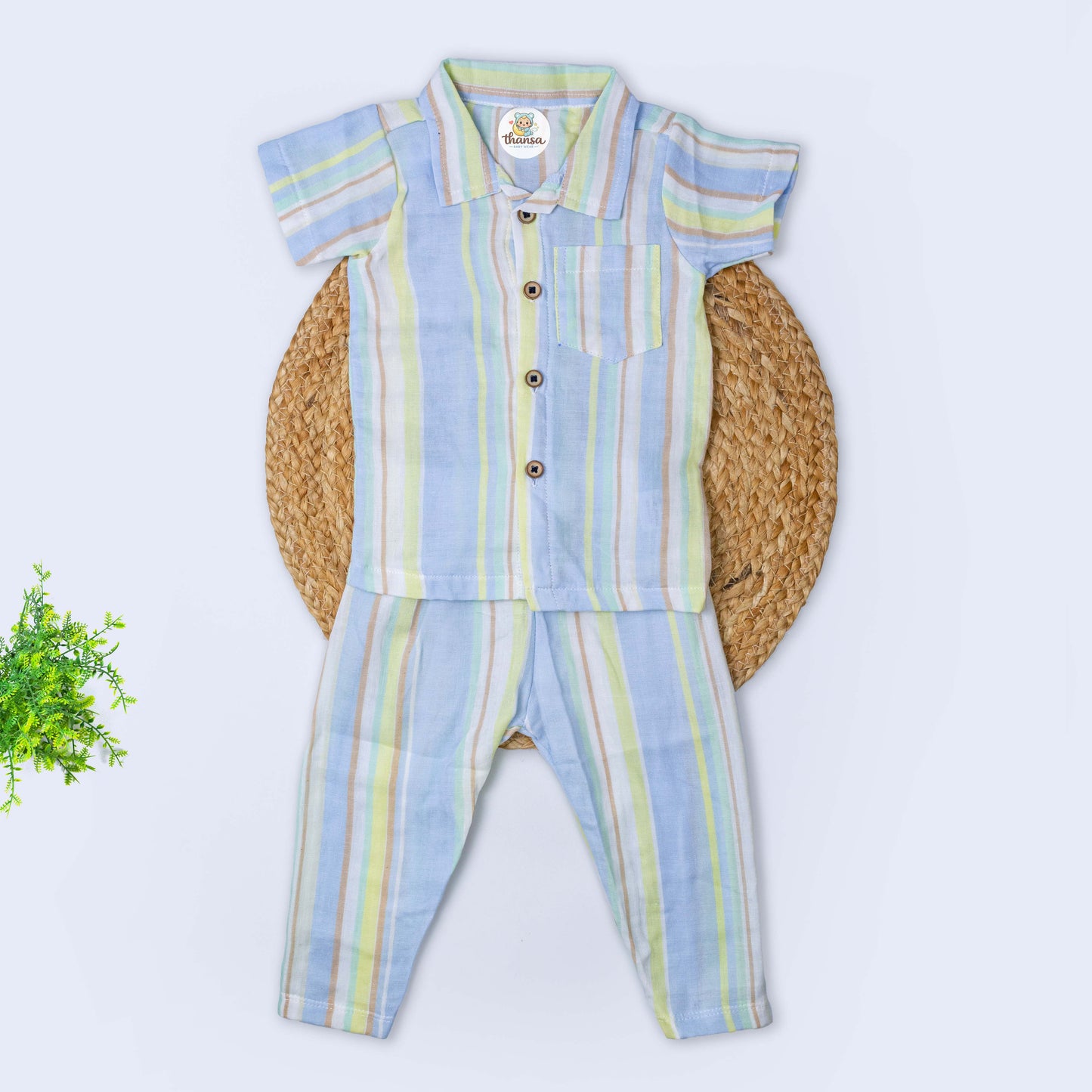 Muslin Shirt & Pant Set (9-12 months)