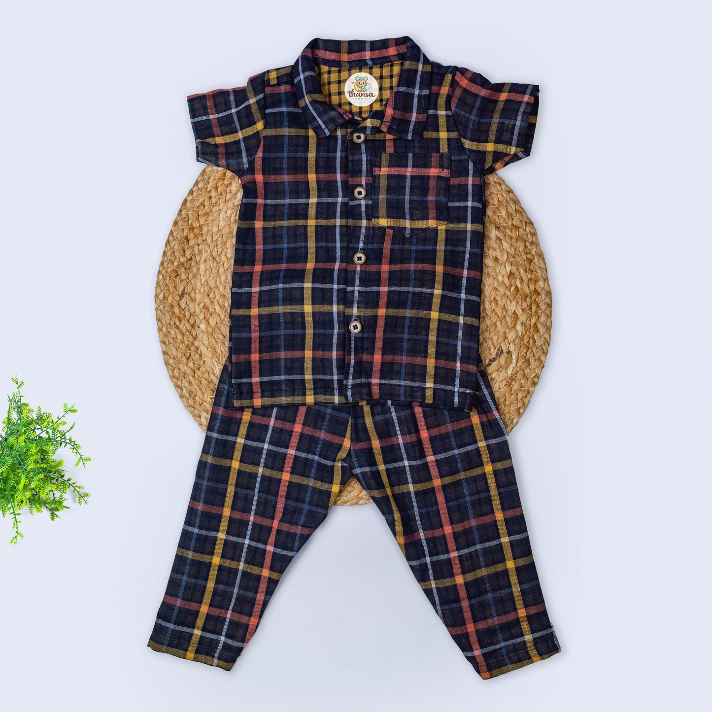 Muslin Shirt & Pant Set (6-9 months)