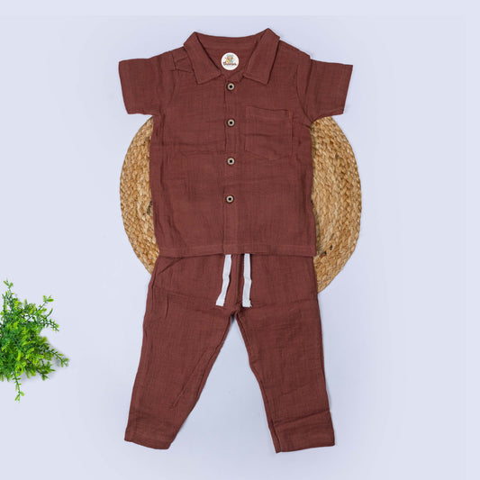 Muslin Shirt & Pant Set (6-9 months)