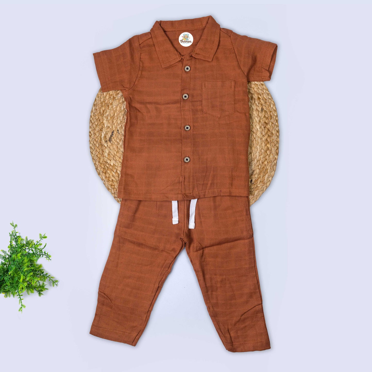Muslin Shirt & Pant Set (6-9 months)