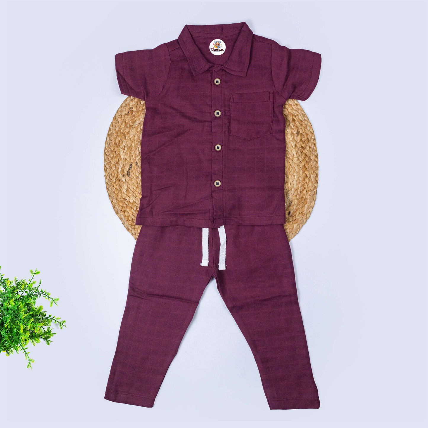 Muslin Shirt & Pant Set (6-9 months)