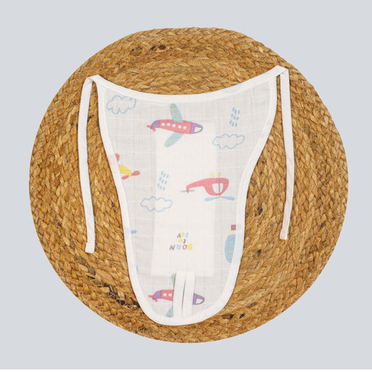 Airplane Organic Cotton Muslin Nappy (0-3 months)