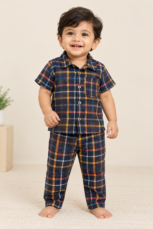 Unisex Muslin Shirt & Full Pant Co-Ord Set