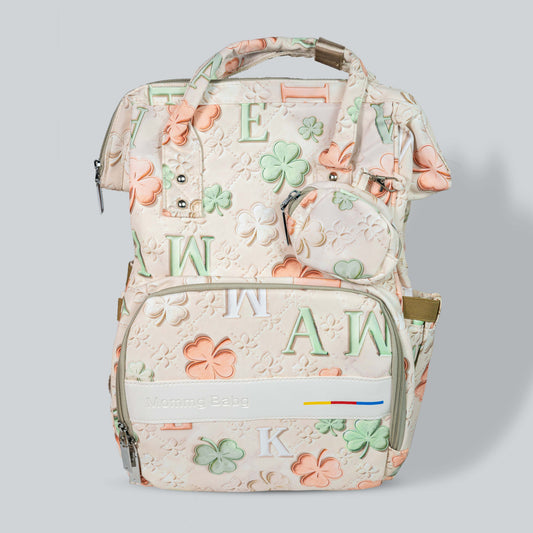 Printed Baby Diaper Bag – Multi-Compartment Mom & Baby Backpack