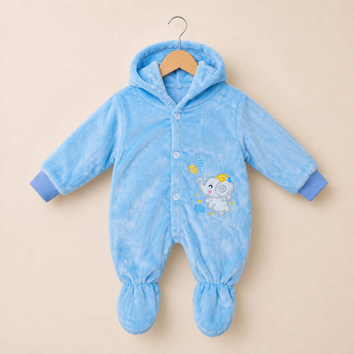 Baby Elephant Hooded Winter Romper