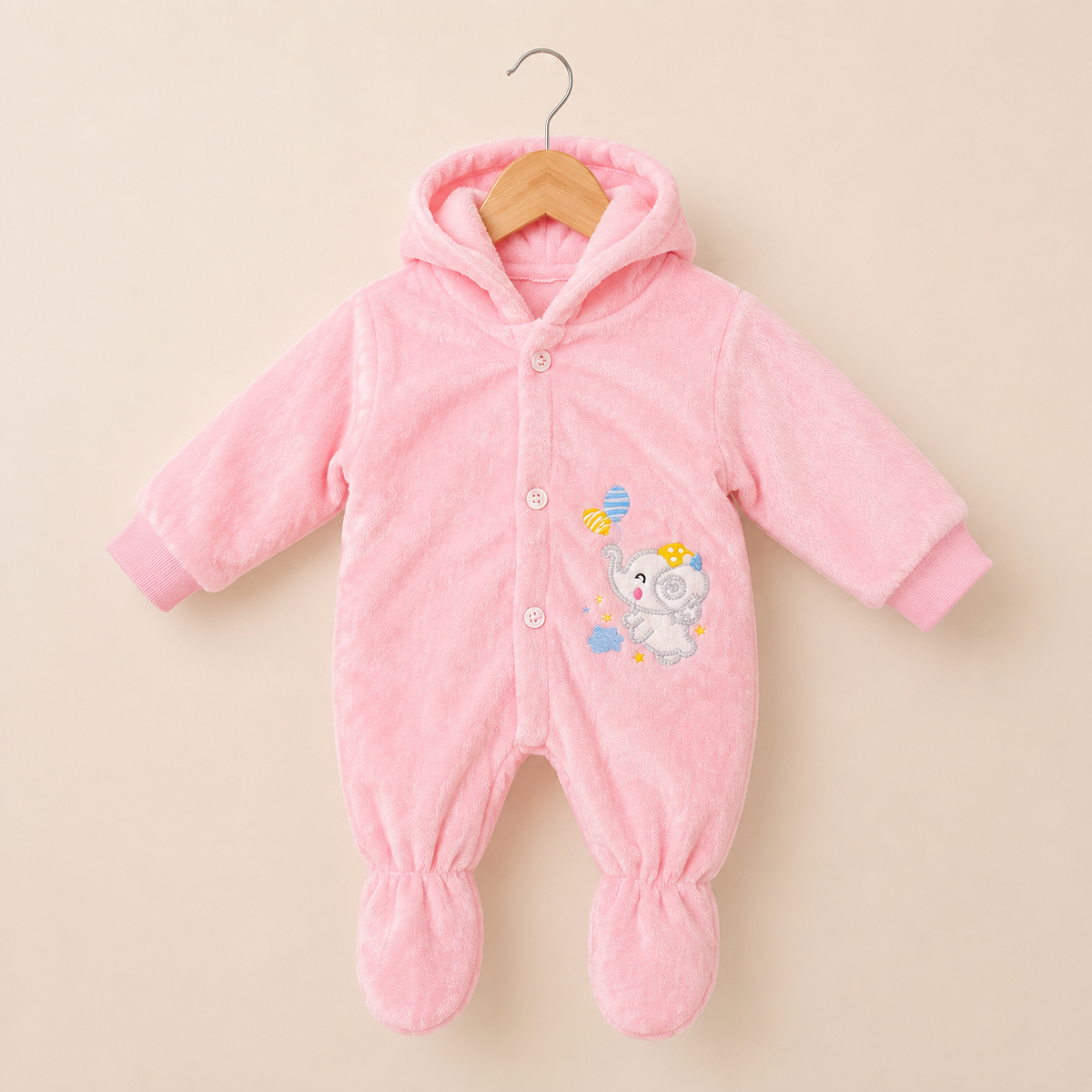 Baby Elephant Hooded Winter Romper