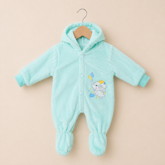 Baby Elephant Hooded Winter Romper