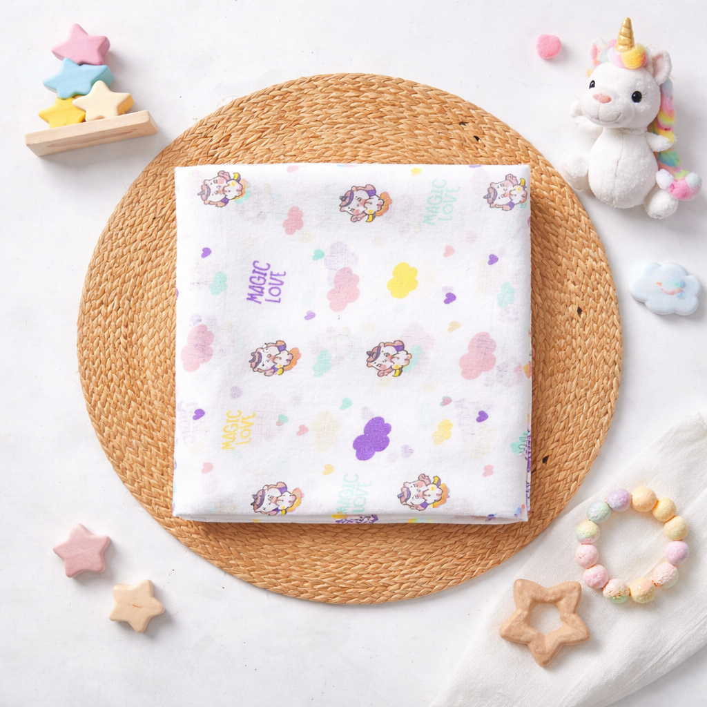 Organic Cotton muslin Swaddle 100x100cm