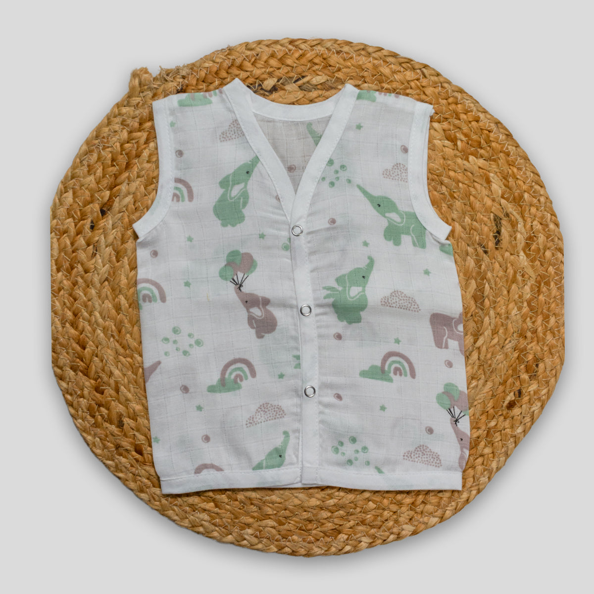 Organic Cotton Muslin Jabla (0-3 months)