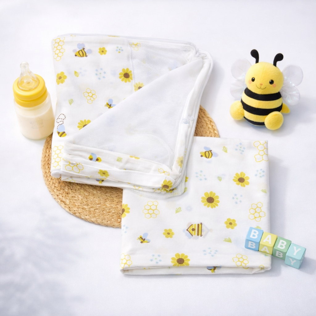 Organic Cotton Cradle(Thottil) cloth & Mosquito Net Set