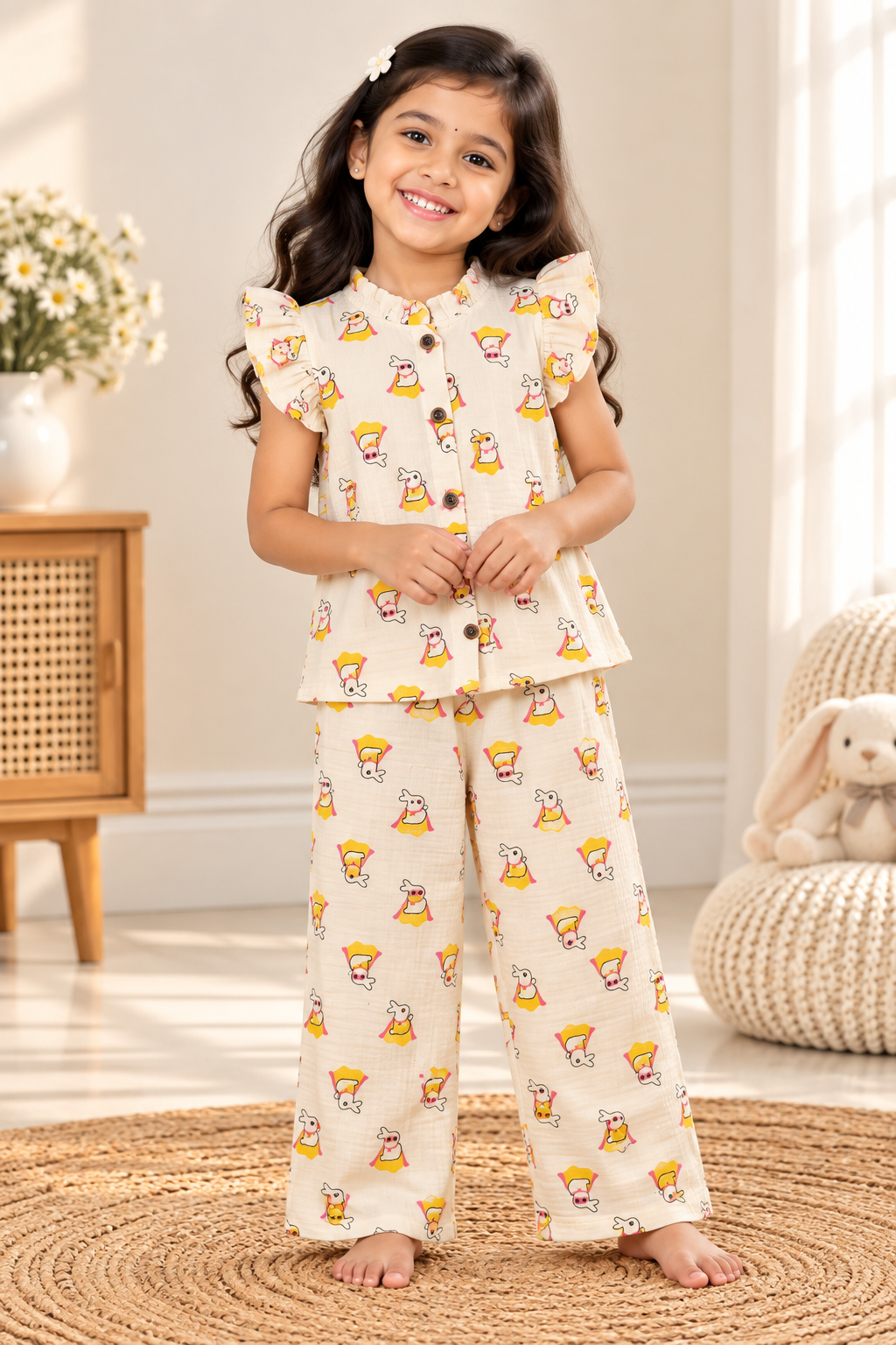 Girls Muslin Co-Ord Set