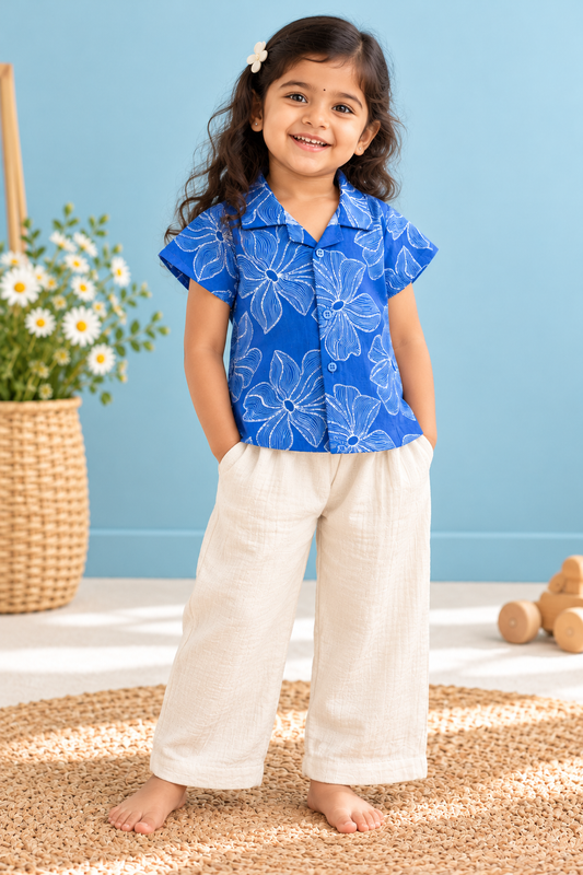 Girls Muslin Co-Ord Set