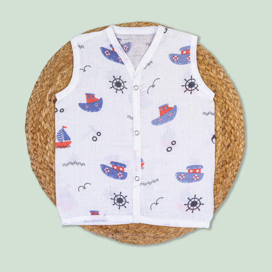 Boat Cotton Muslin Jabla (9-12 months)