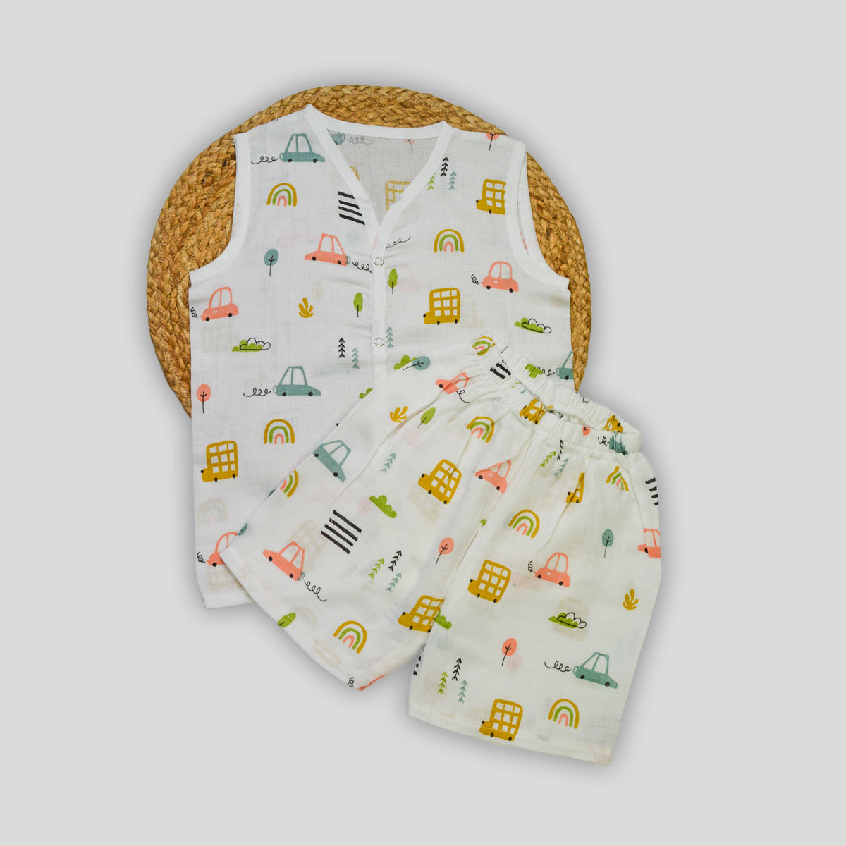 Bus Muslin Co-Ord Set (18-24 months)