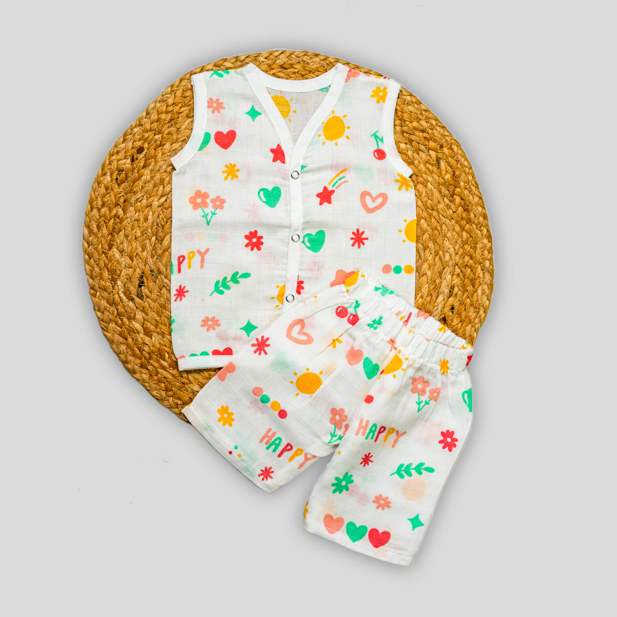 Organic Cotton Co-Ord Set Sleeveless (0-3 months)