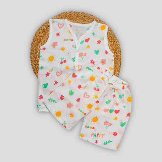 Organic Cotton Co-Ord Set Sleeveless (3-6 months)