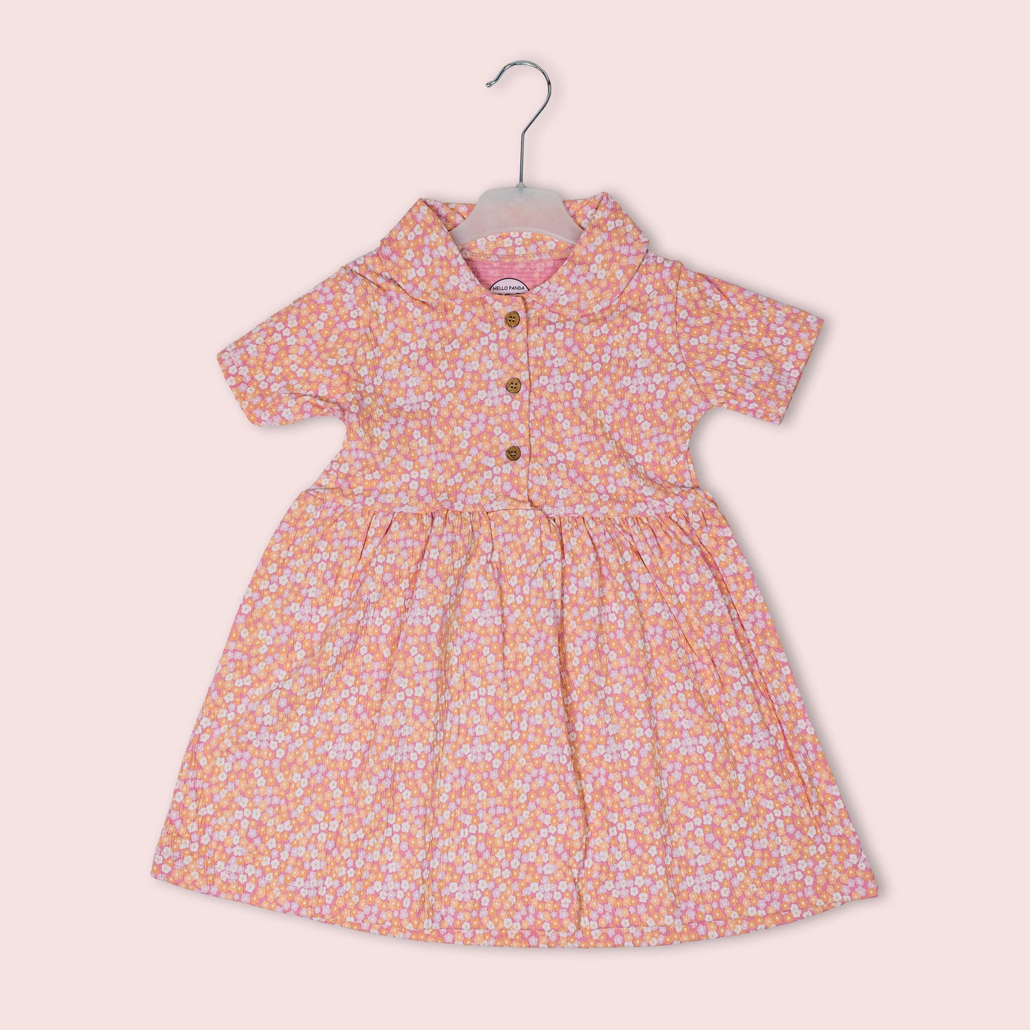 Coral Blossom Printed Frock (7-8 years)