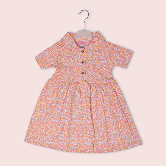 Coral Blossom Printed Frock (5-6 years)