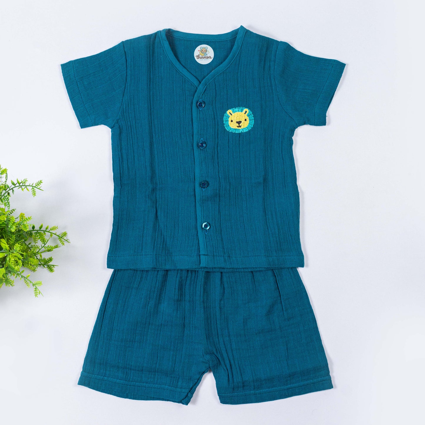 Crinkled Muslin Co Ord Set (3-6 months)